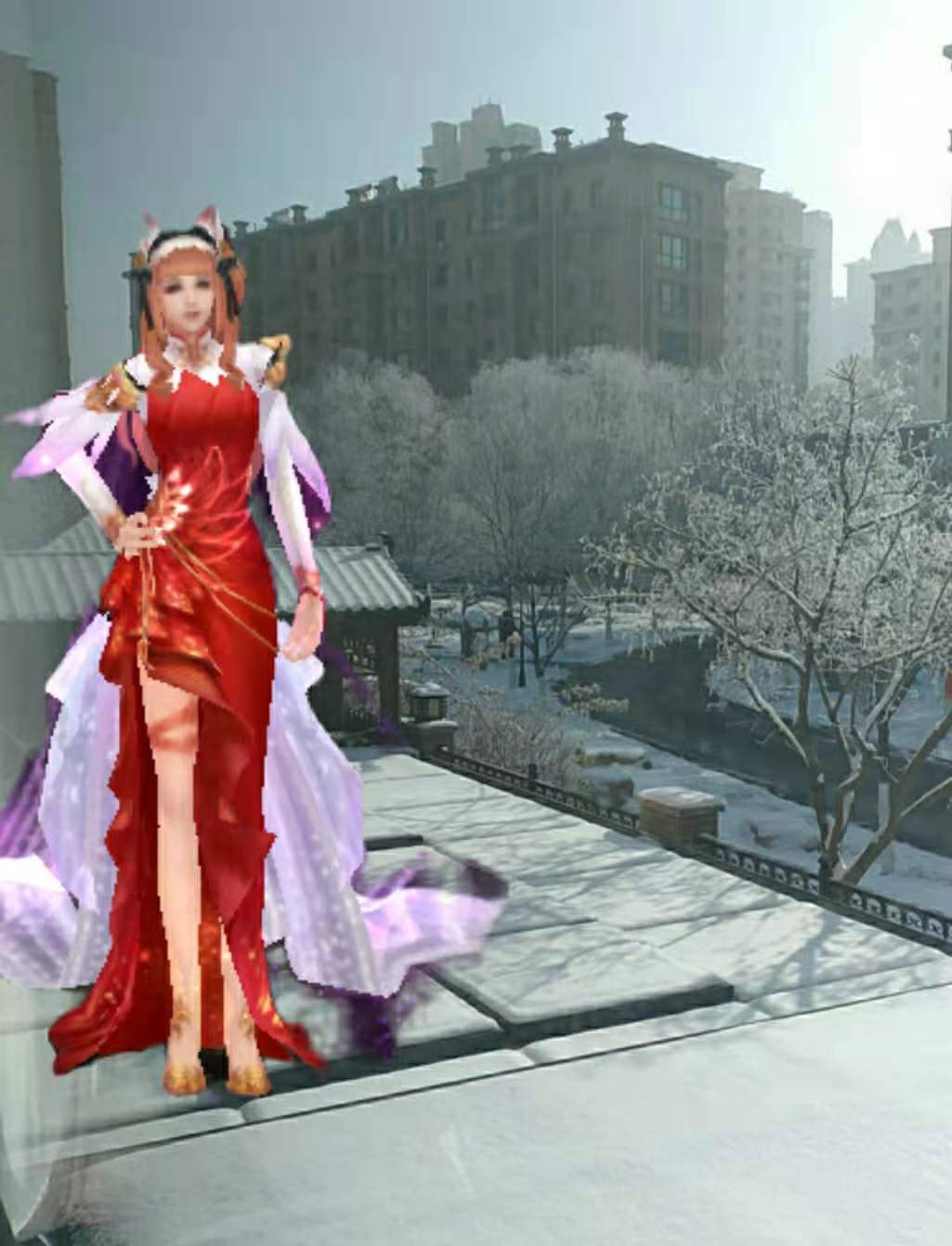 天再冷也耽误不了魔域小姐姐臭美
