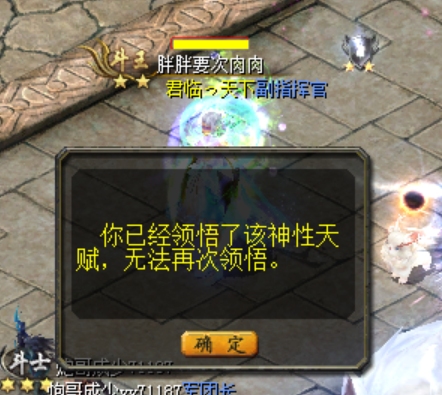 BUG没有领悟提示已经领悟