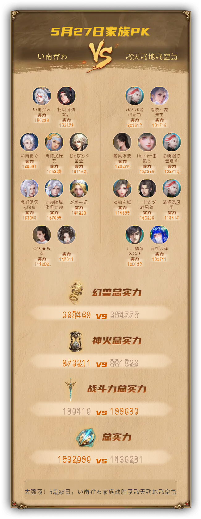 5月27日我们战胜了飞天飞地飞空气家族