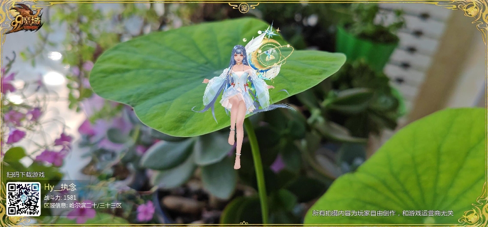 种植莲花和游戏角色互动