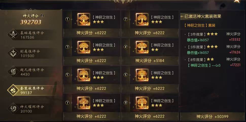 第二个全橙属性