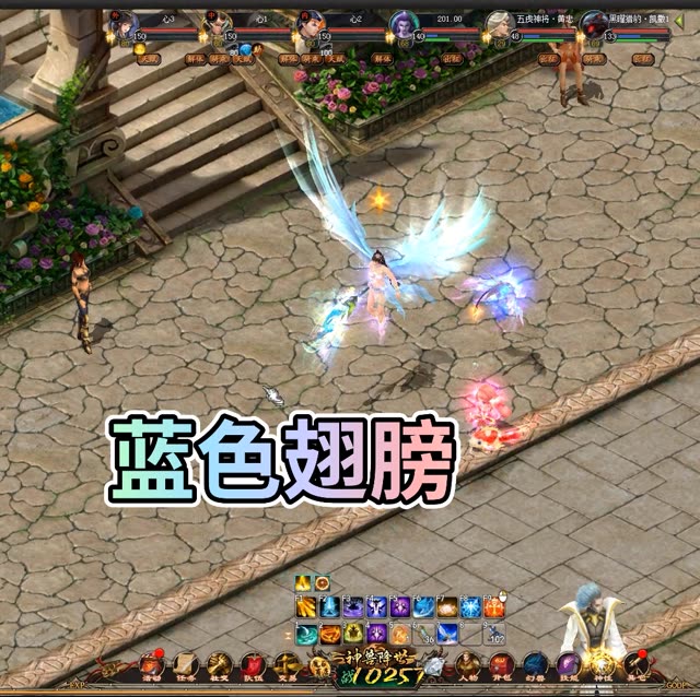 金色翅膀一不小心被顶成蓝色了