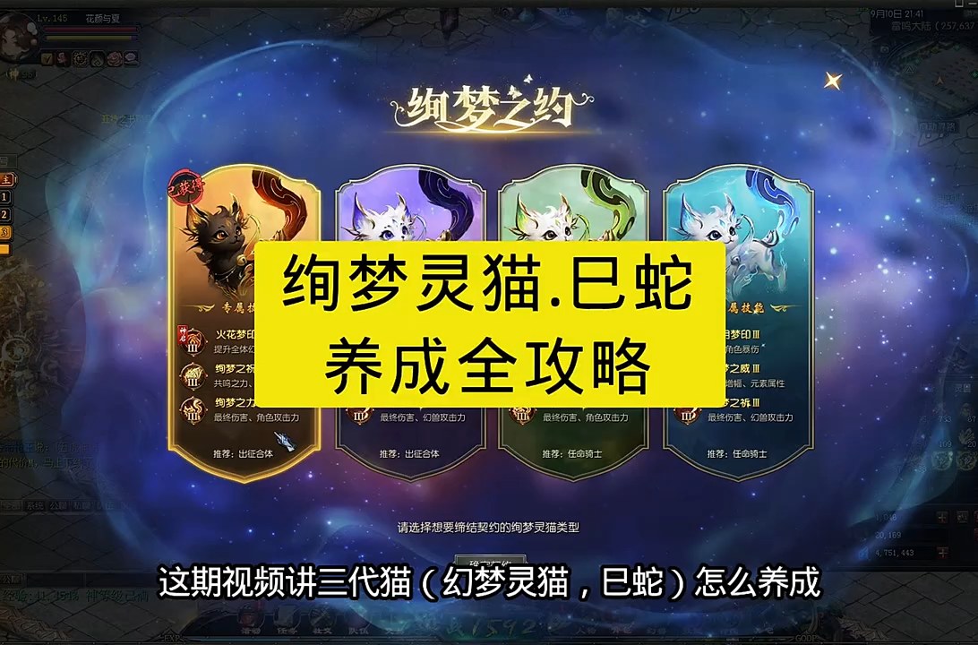 三代猫绚梦灵猫.巳蛇养成全攻略