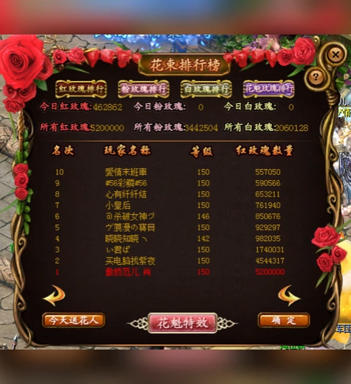 红玫瑰520万啦，又一个小目标