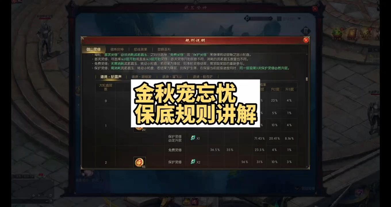 金秋宠忘忧养成保底规则讲解 #