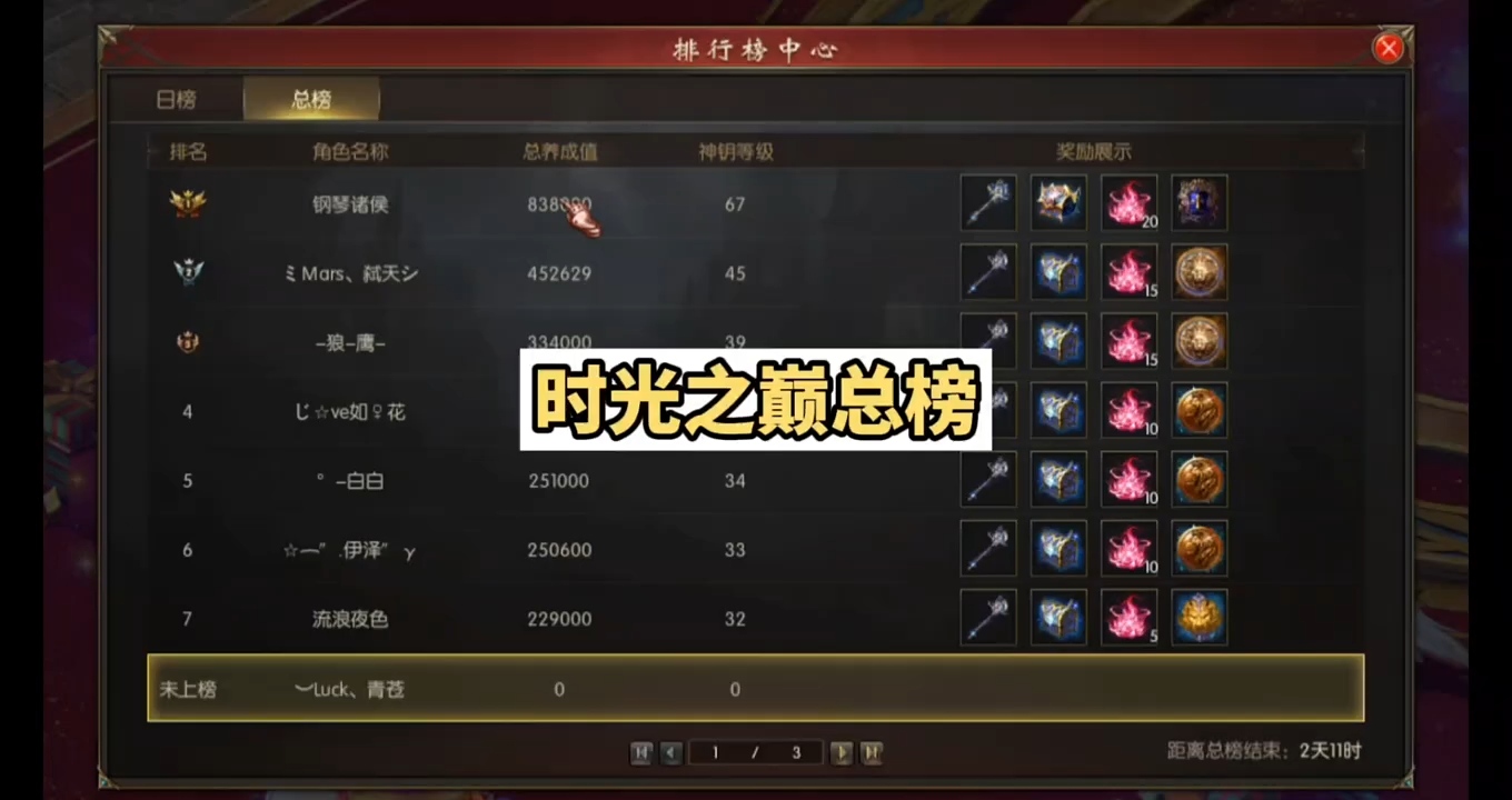 时光之巅总榜 #魔域 #魔域达