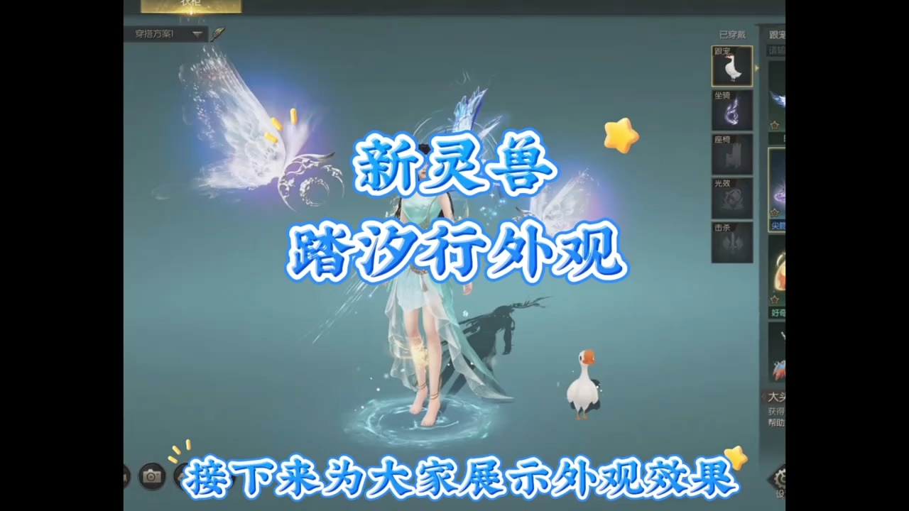 新灵兽踏汐行外观，清新脱俗仙气